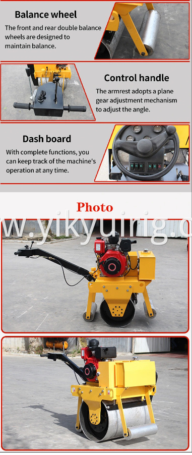 Chinese Supplier Hand Held Small Double Drum Roller Compactor Road Roller Details1 Jpg